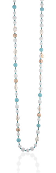 Necklace Lelune Woman LELUNE GLAMOUR in Silver Perla LGNK414 - LGNK414